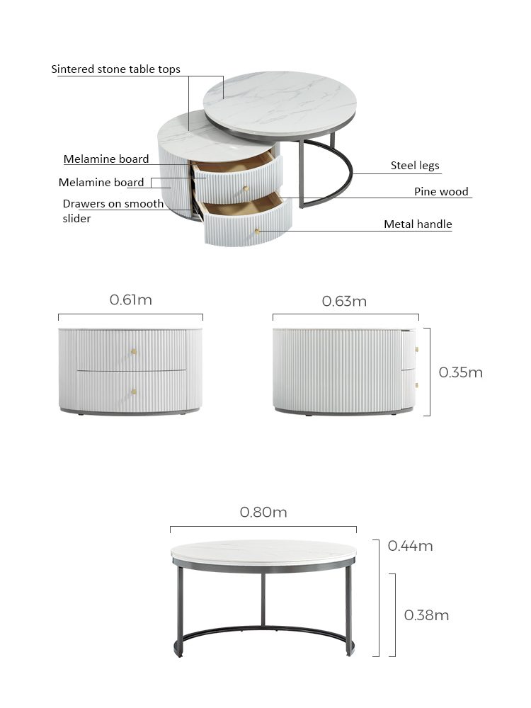 Dalmint Nesting Coffee Table
