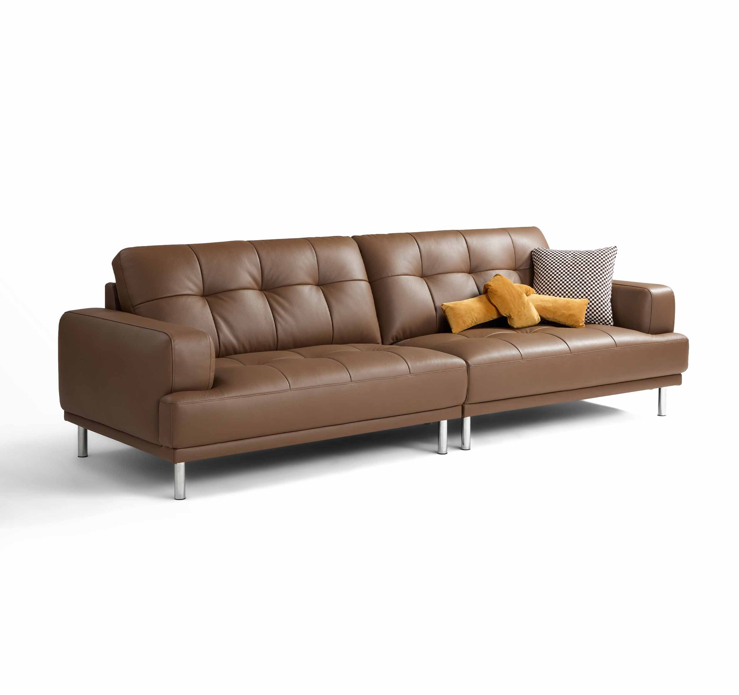 Olcay Premium 4-Seater Genuine Leather Sofa