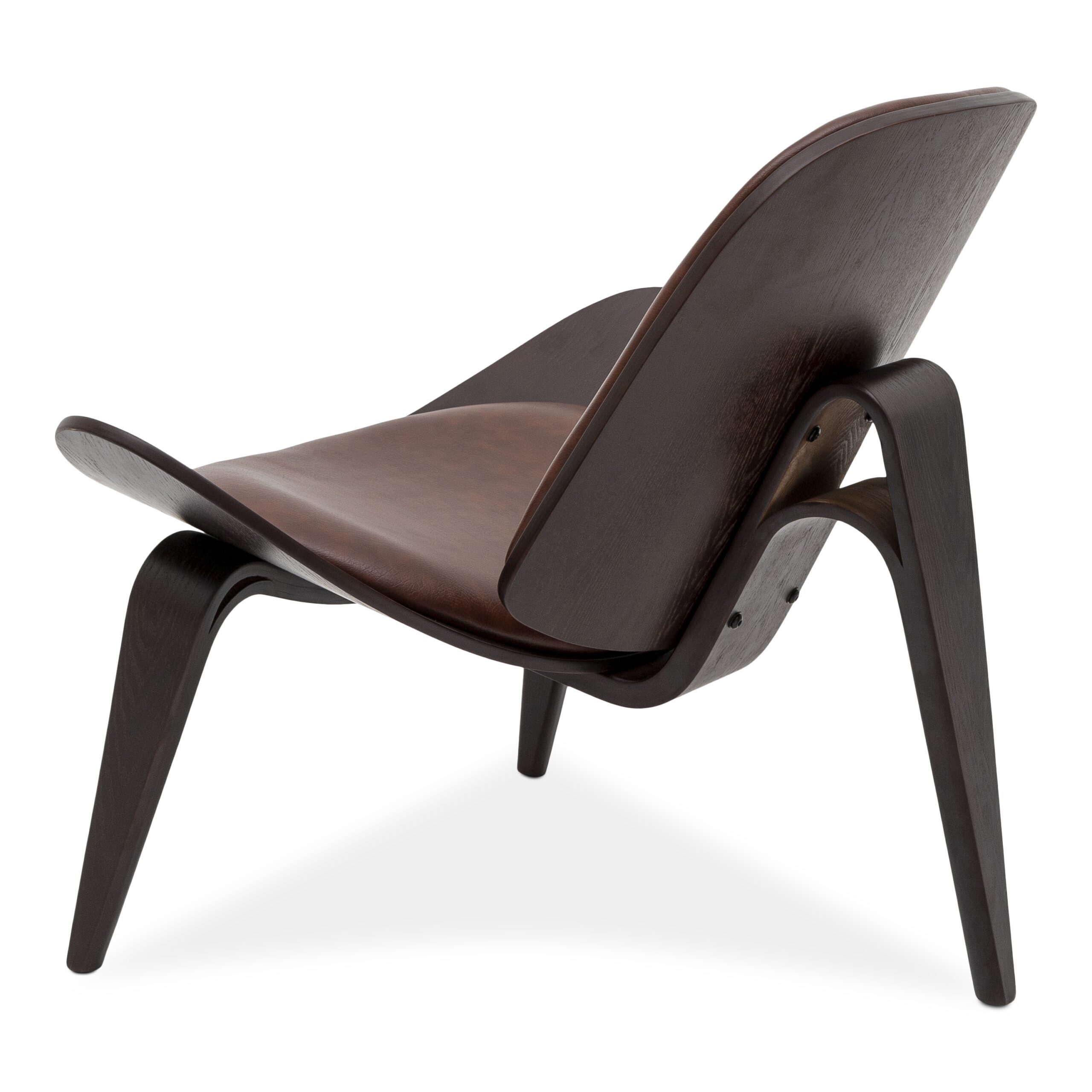 Tatum Walnut Veneer Accent Chair with PVC Upholstery