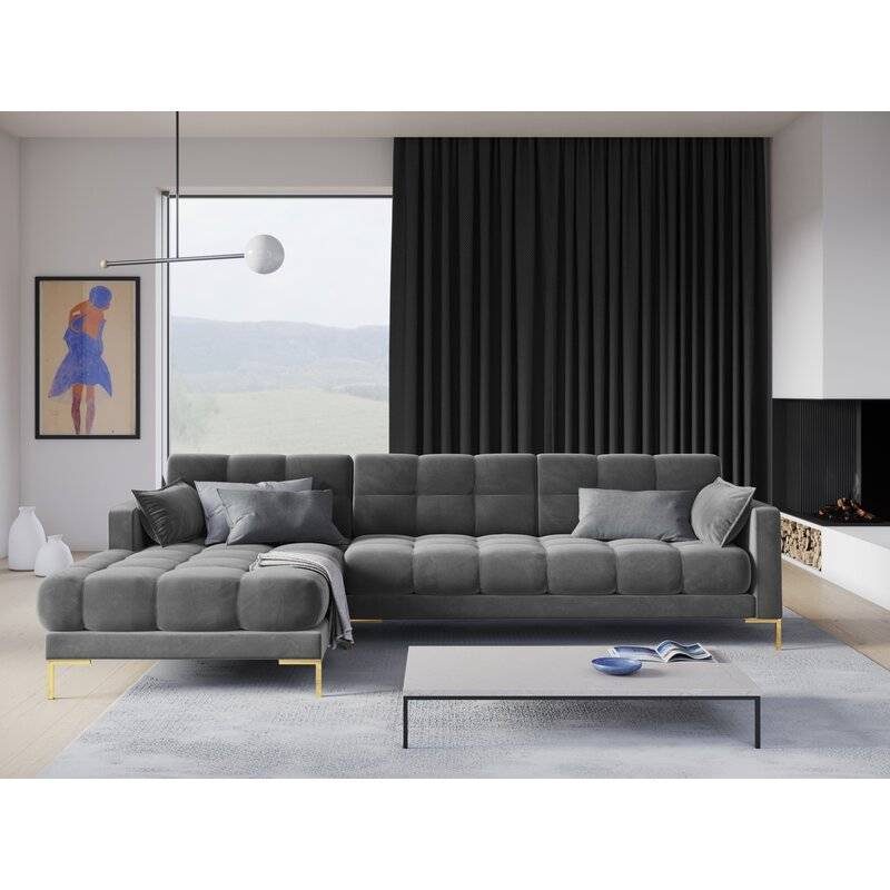 Montero Velvet L-Shape Sofa