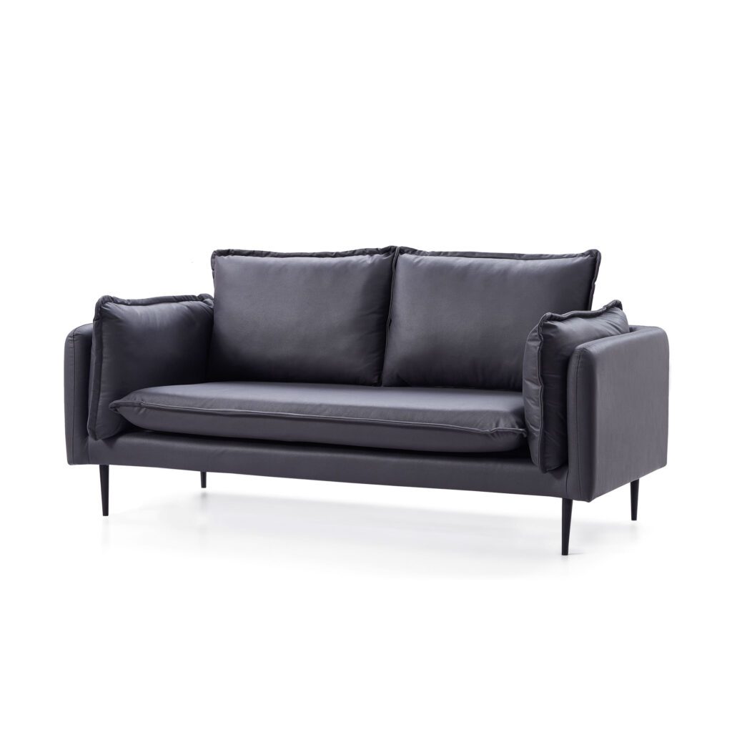 Adain 4-Seater Leathaire Sofa – Grey