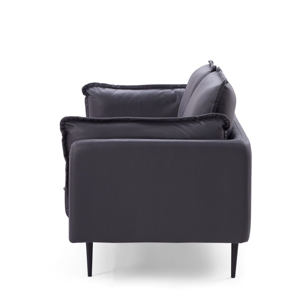 Adain 4-Seater Leathaire Sofa – Grey