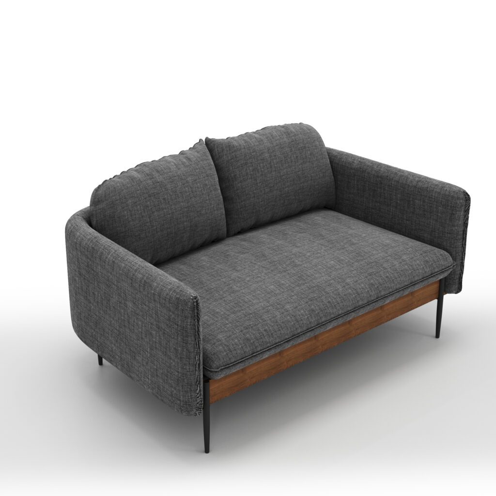 Waleis 2-Seater Sofa (Dark Grey)