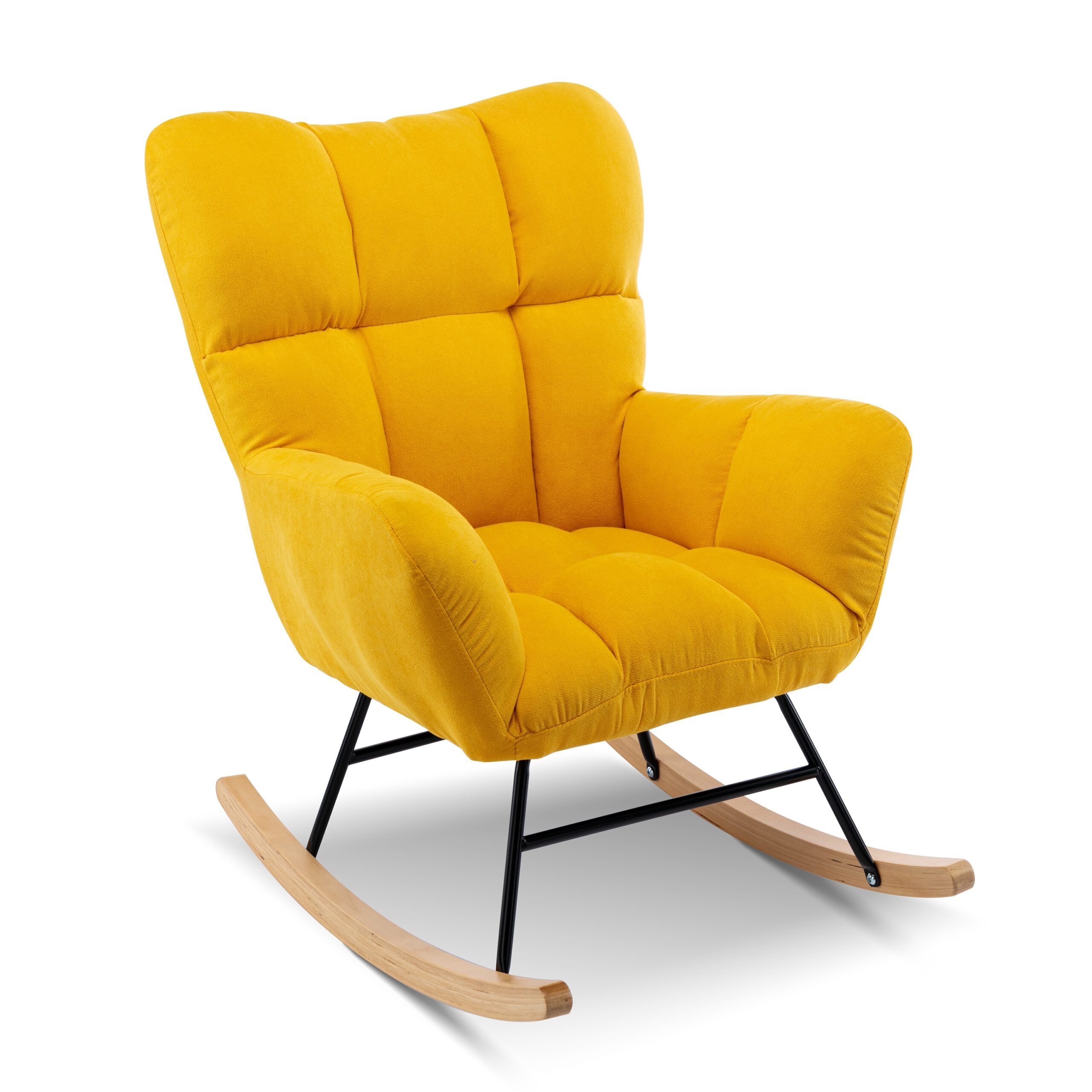 Westley Modern Flannel Rocking Chair