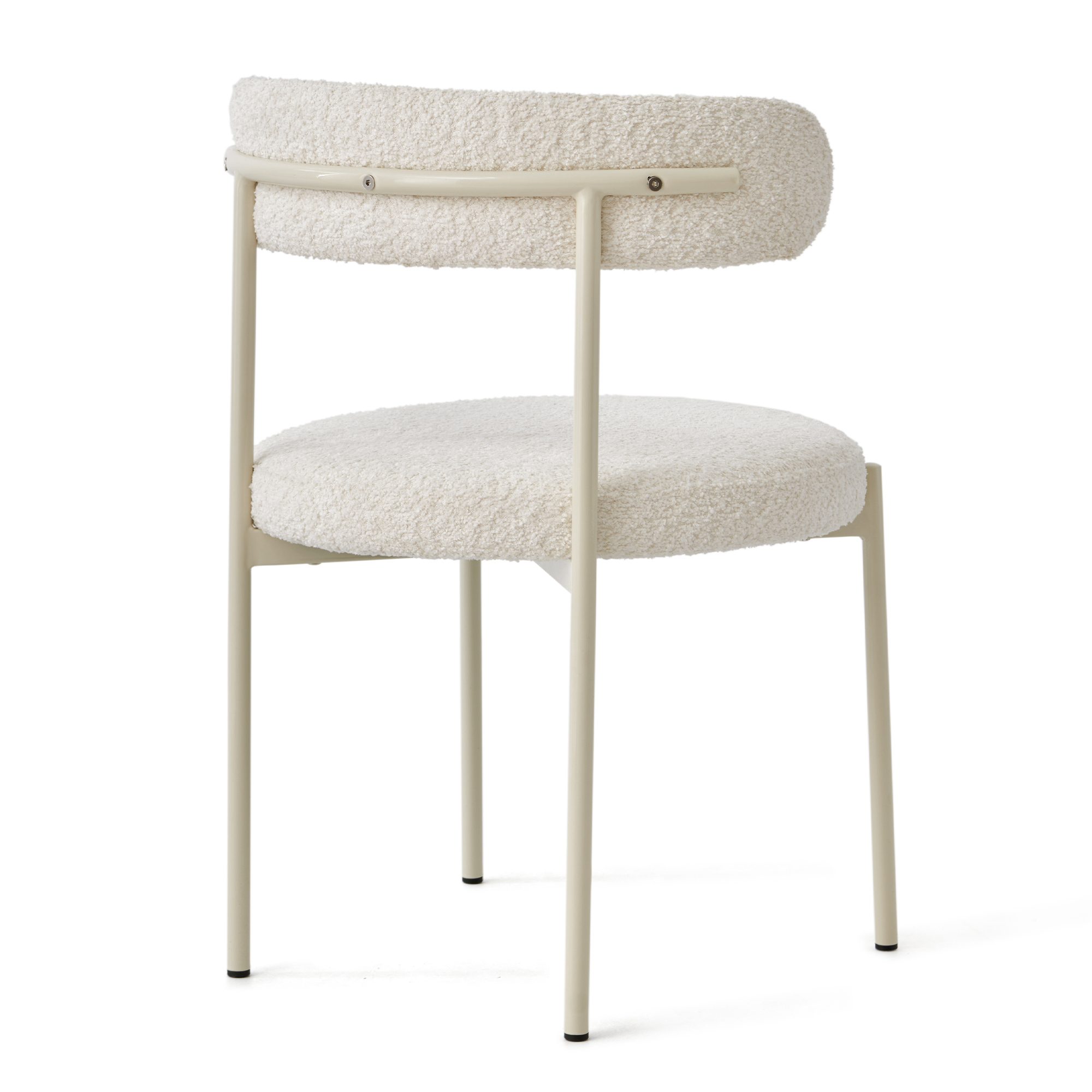Abessa Velvet Dining Chair – White