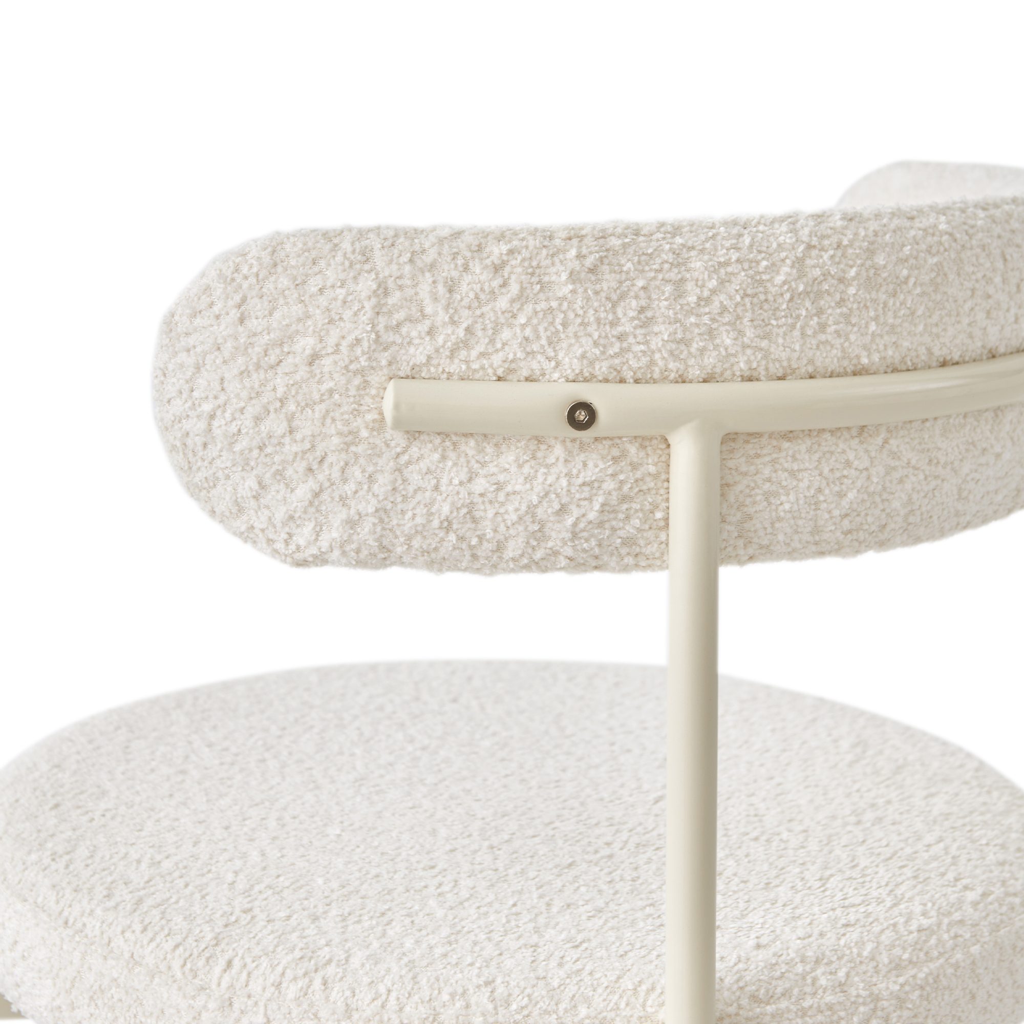 Abessa Velvet Dining Chair – White
