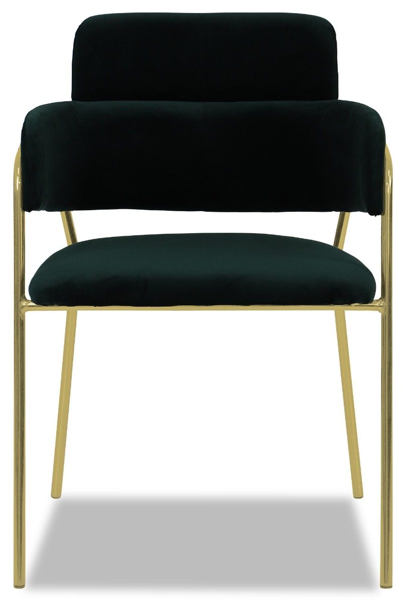 Emmiel Velvet Dining Chair with Gold Legs