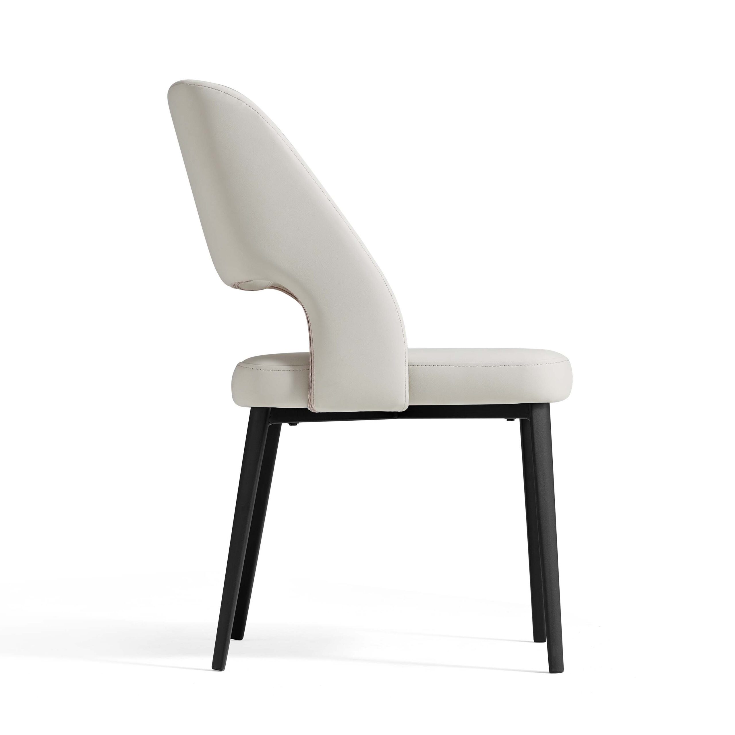 Malha Faux Leather Armchair – Grey
