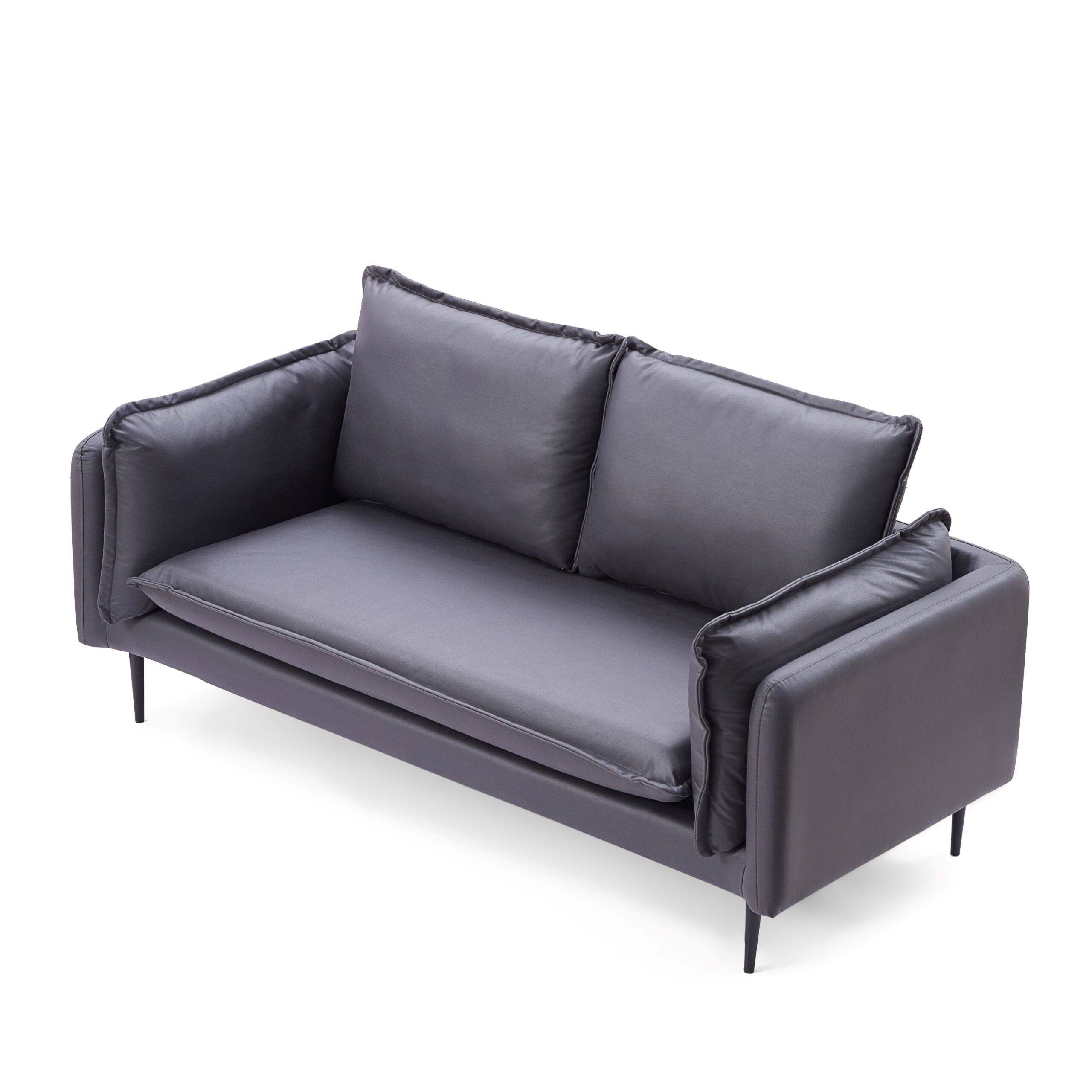 Adain 3-Seater Leathaire Sofa – Grey