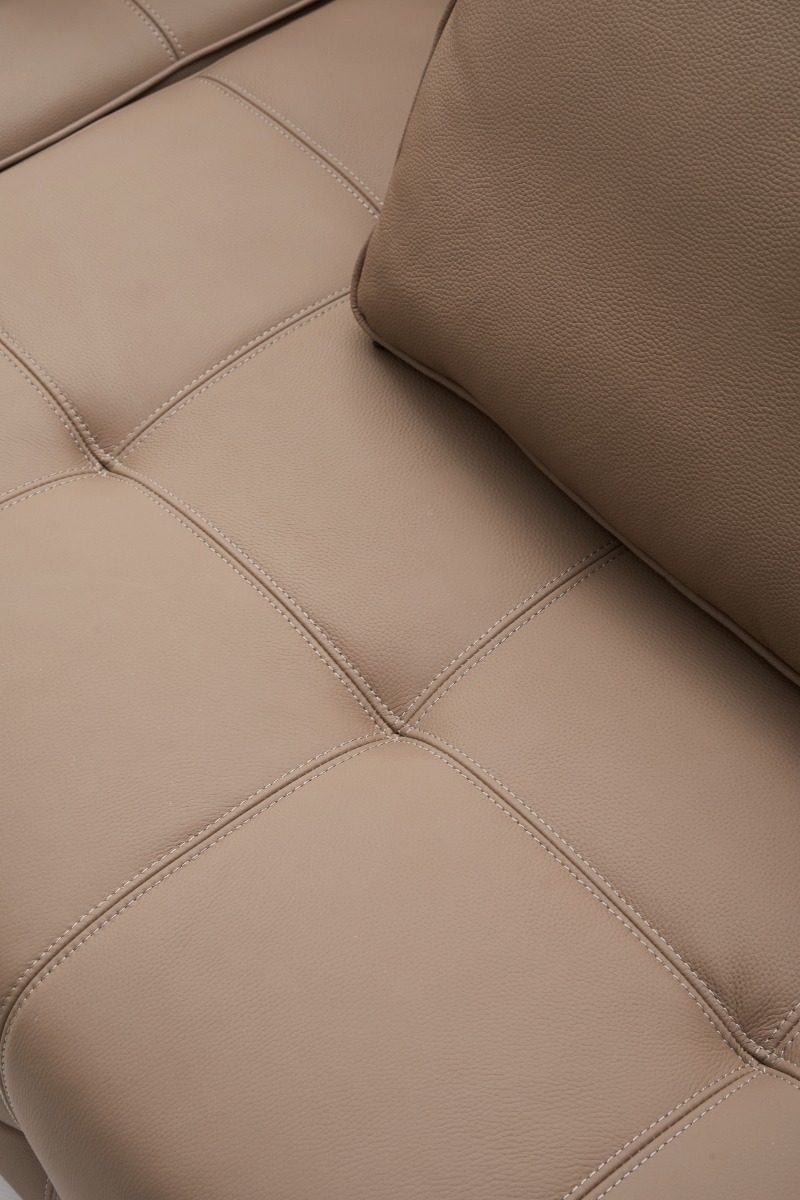 Talyessin 4-Seater Premium Leather Sofa – Dark Brown