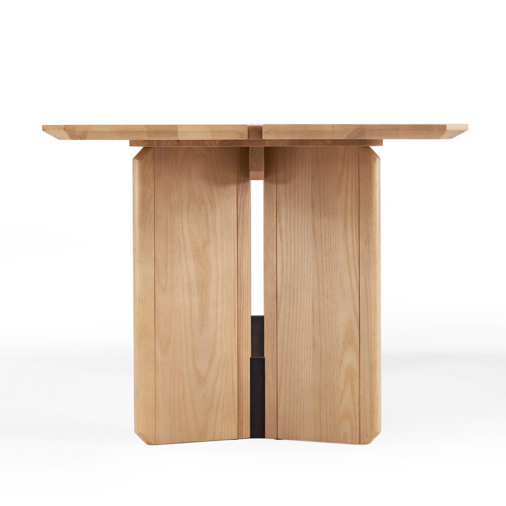 Adewale Solid Ash Wood Dining Table – Natural Finish