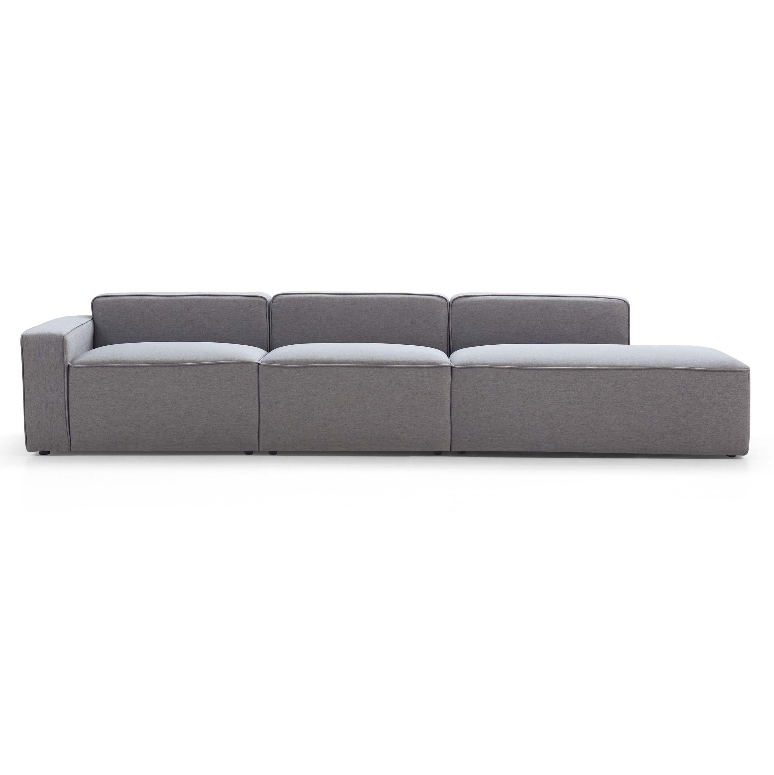 Tuomas 4-Seater Left Chaise Sofa – Light Grey
