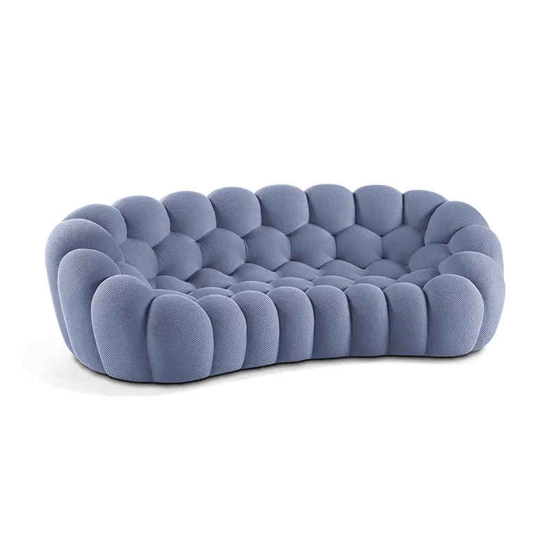 LUNARA Velvet Cloud 3-Seater Sofa
