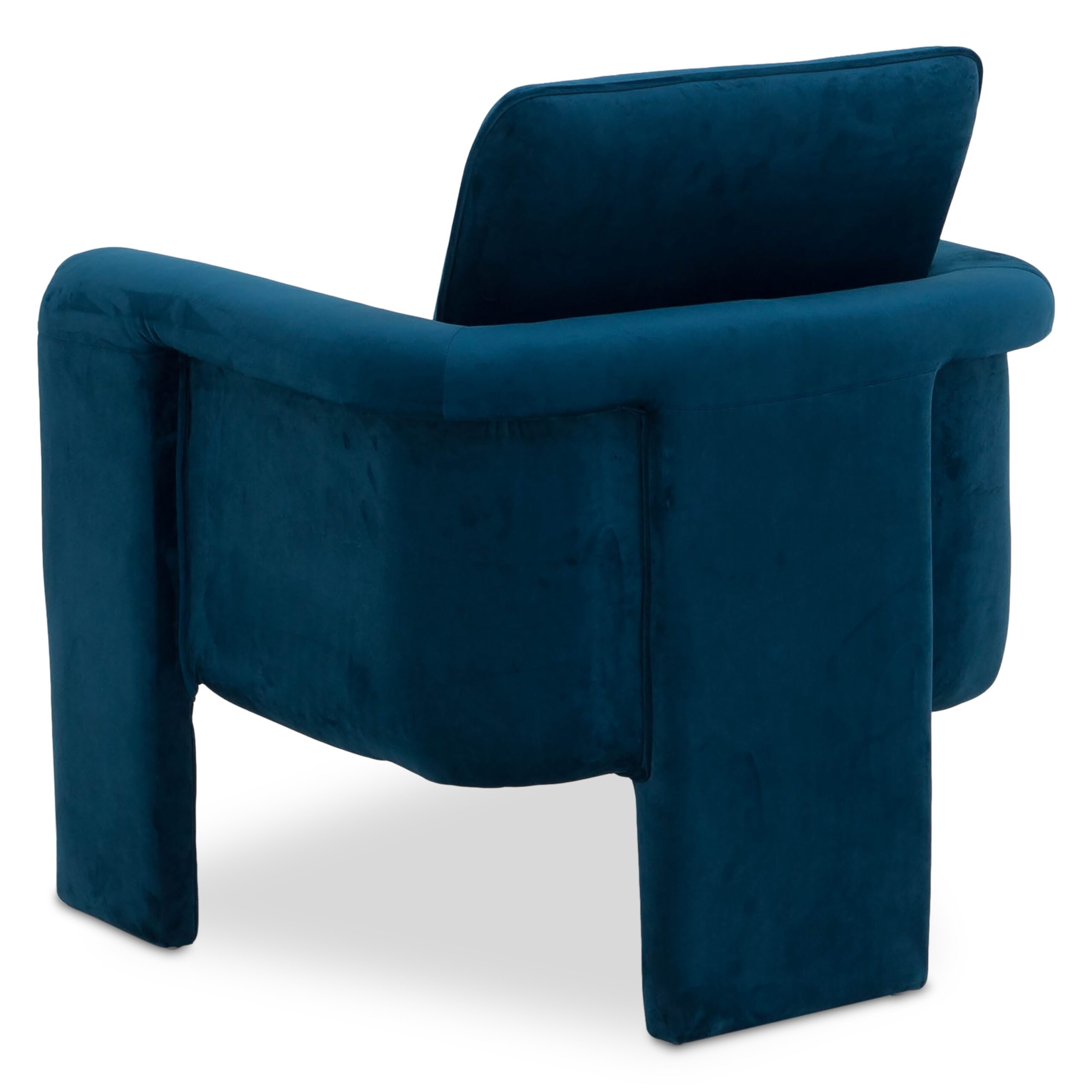 Emery Tri-Leg Velvet Armchair – Blue