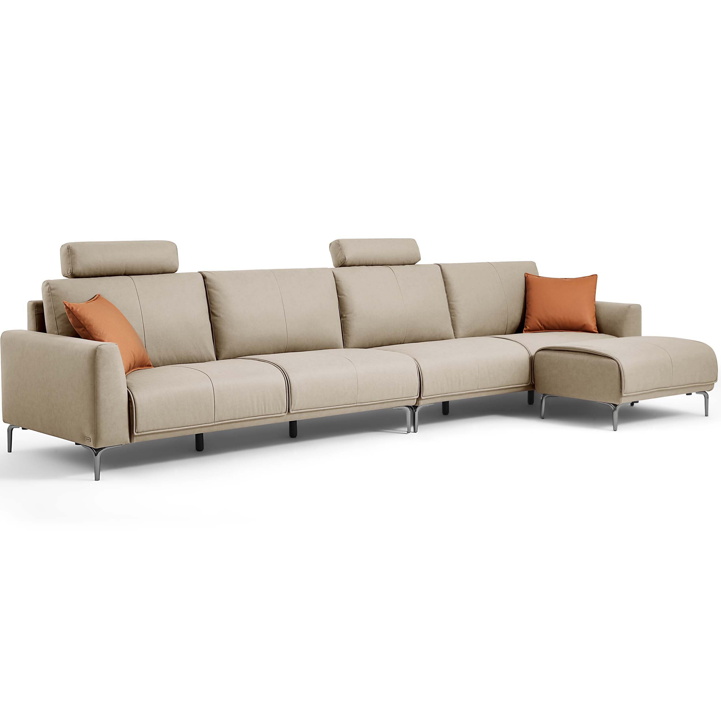 Kordale 5-Seater Leathaire Sofa with Ottoman