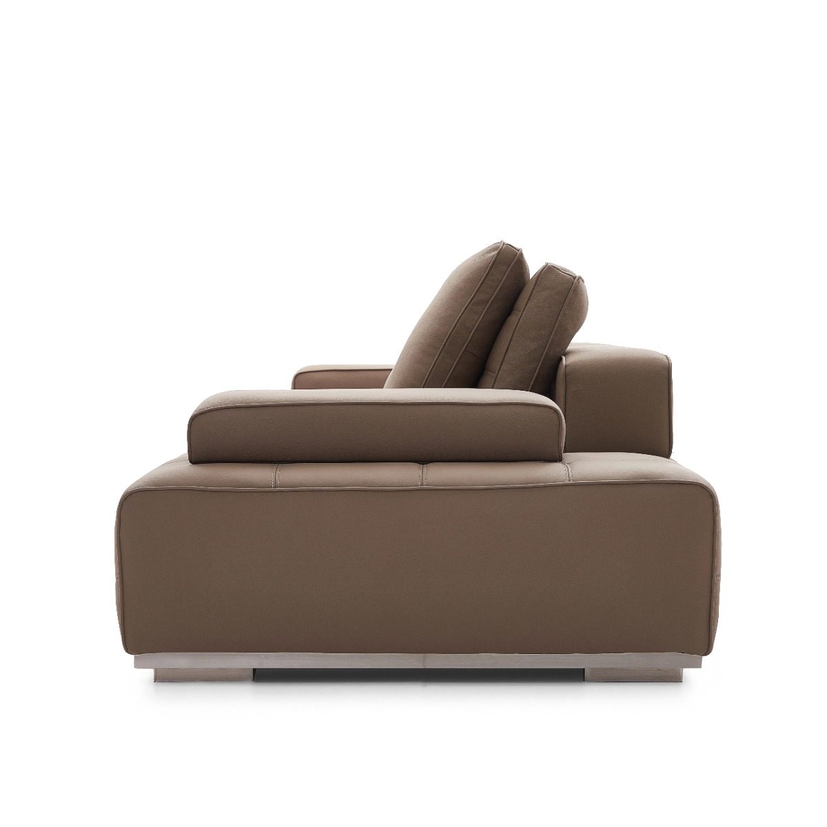 Talyessin 4-Seater Premium Leather Sofa – Dark Brown