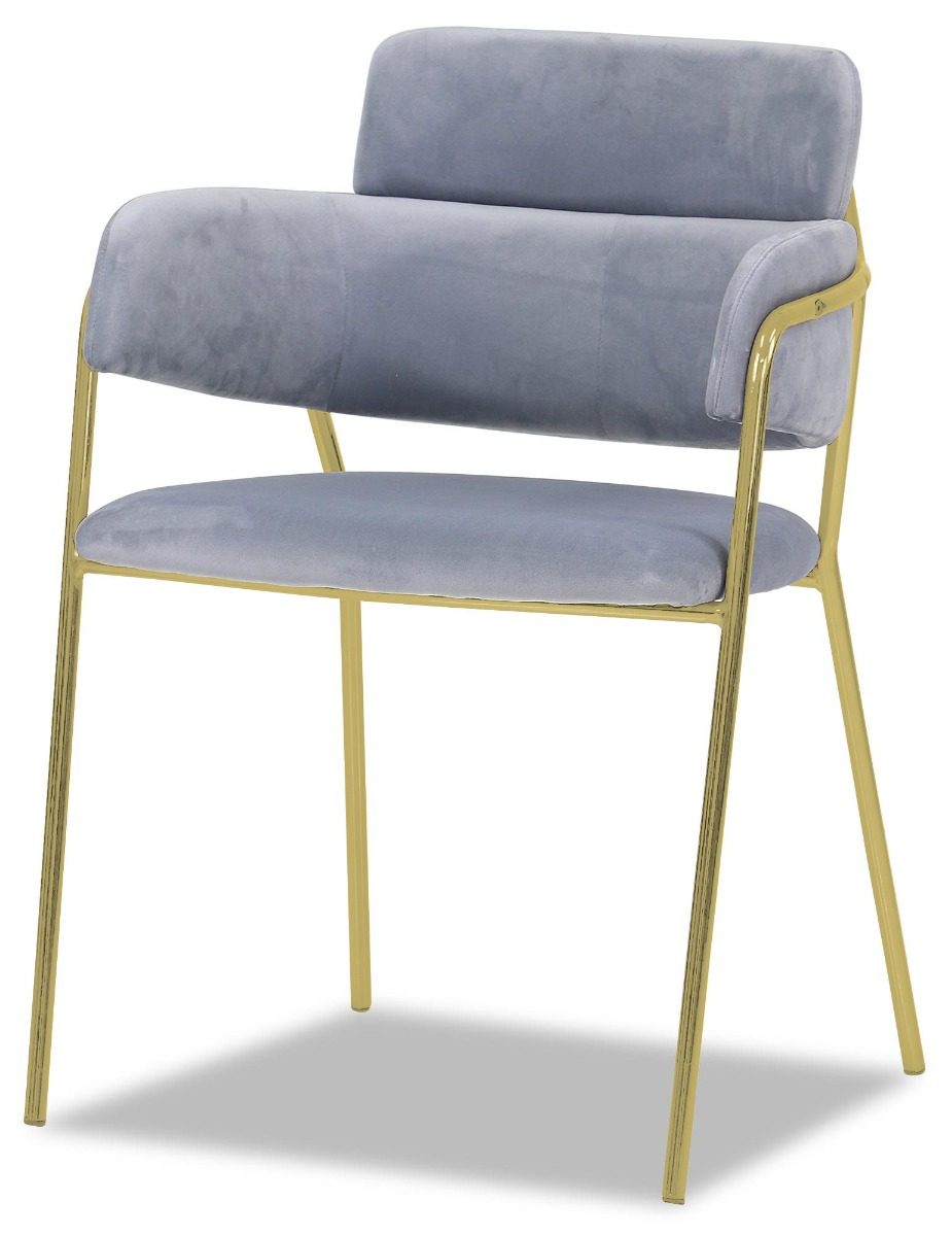 Emmiel Velvet Dining Chair with Gold Legs