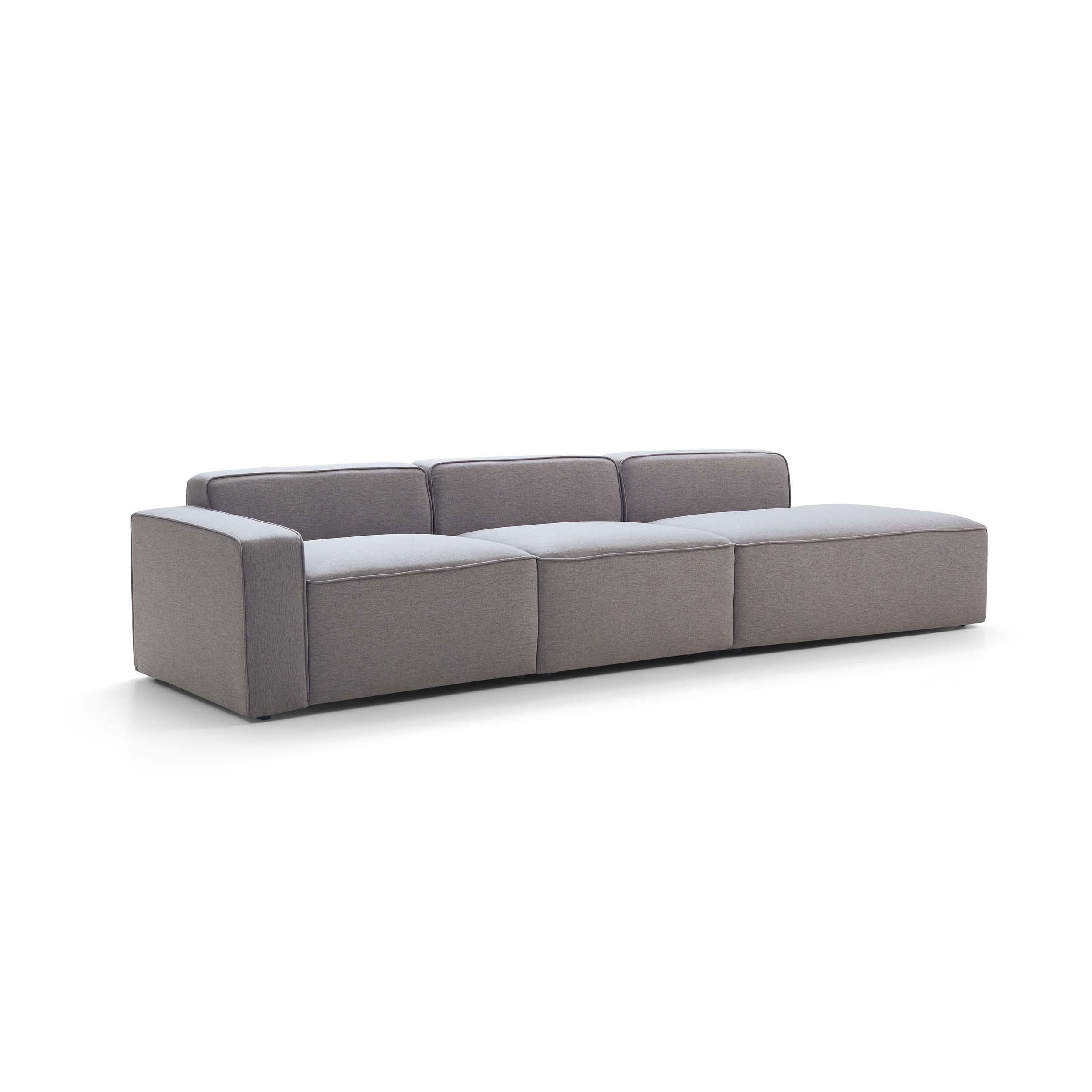 Tuomas 4-Seater Left Chaise Sofa – Light Grey