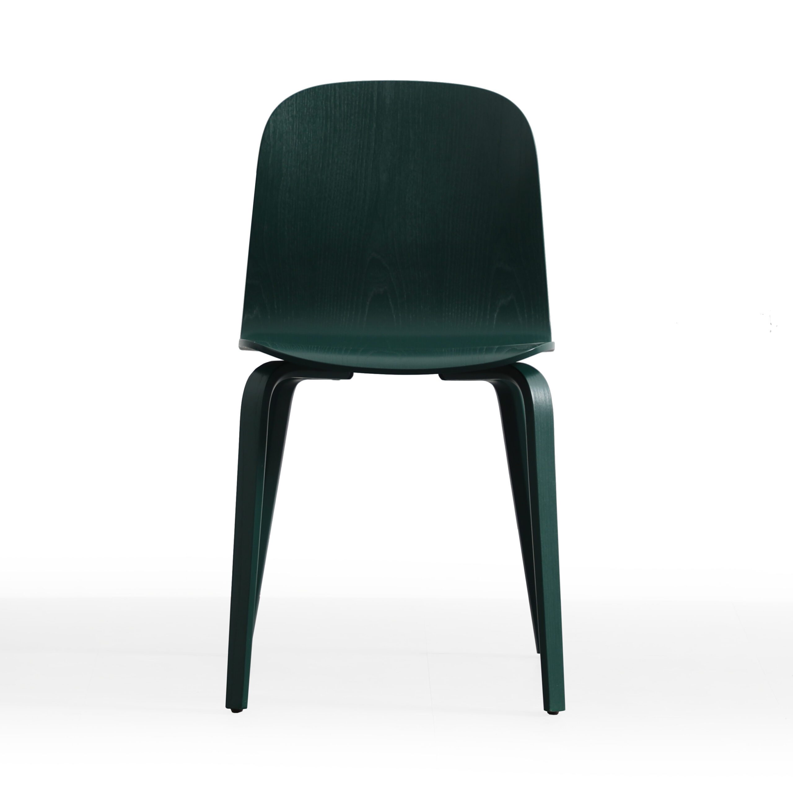 Koji Curved Oak Veneer Armless Chair