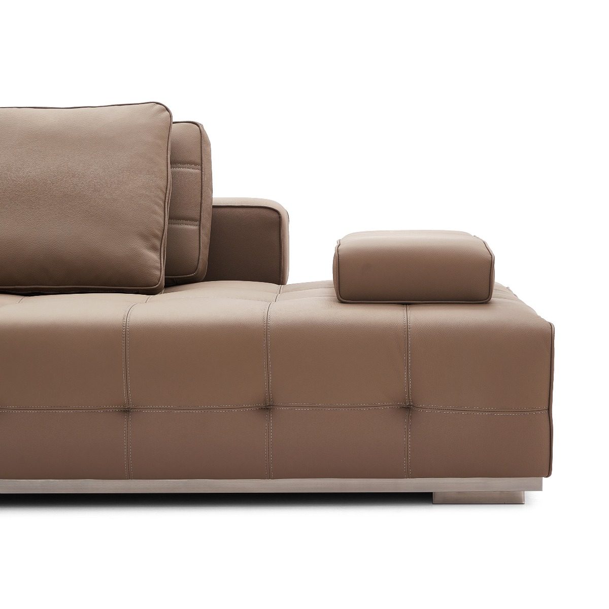Talyessin 4-Seater Premium Leather Sofa – Dark Brown