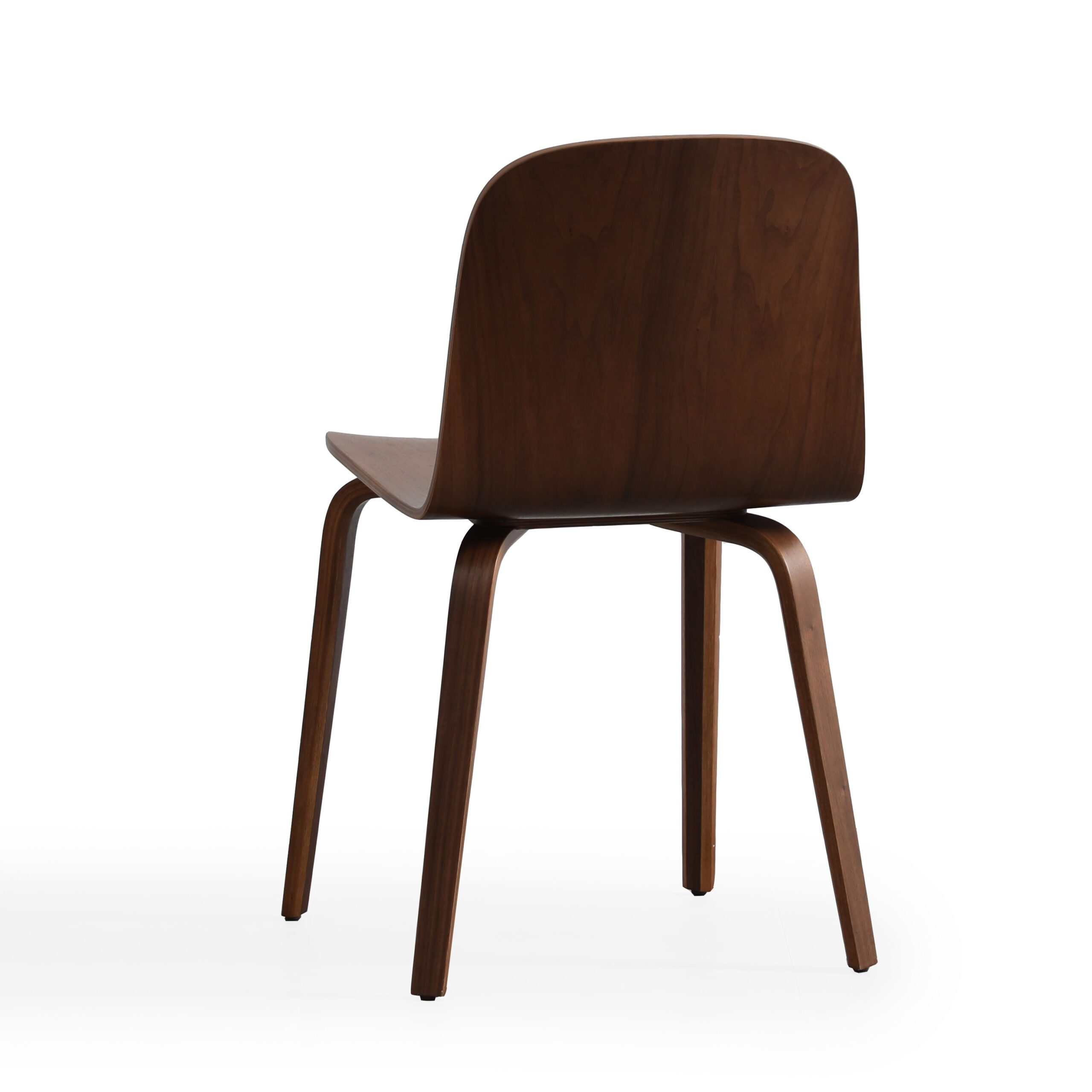 Koji Curved Oak Veneer Armless Chair