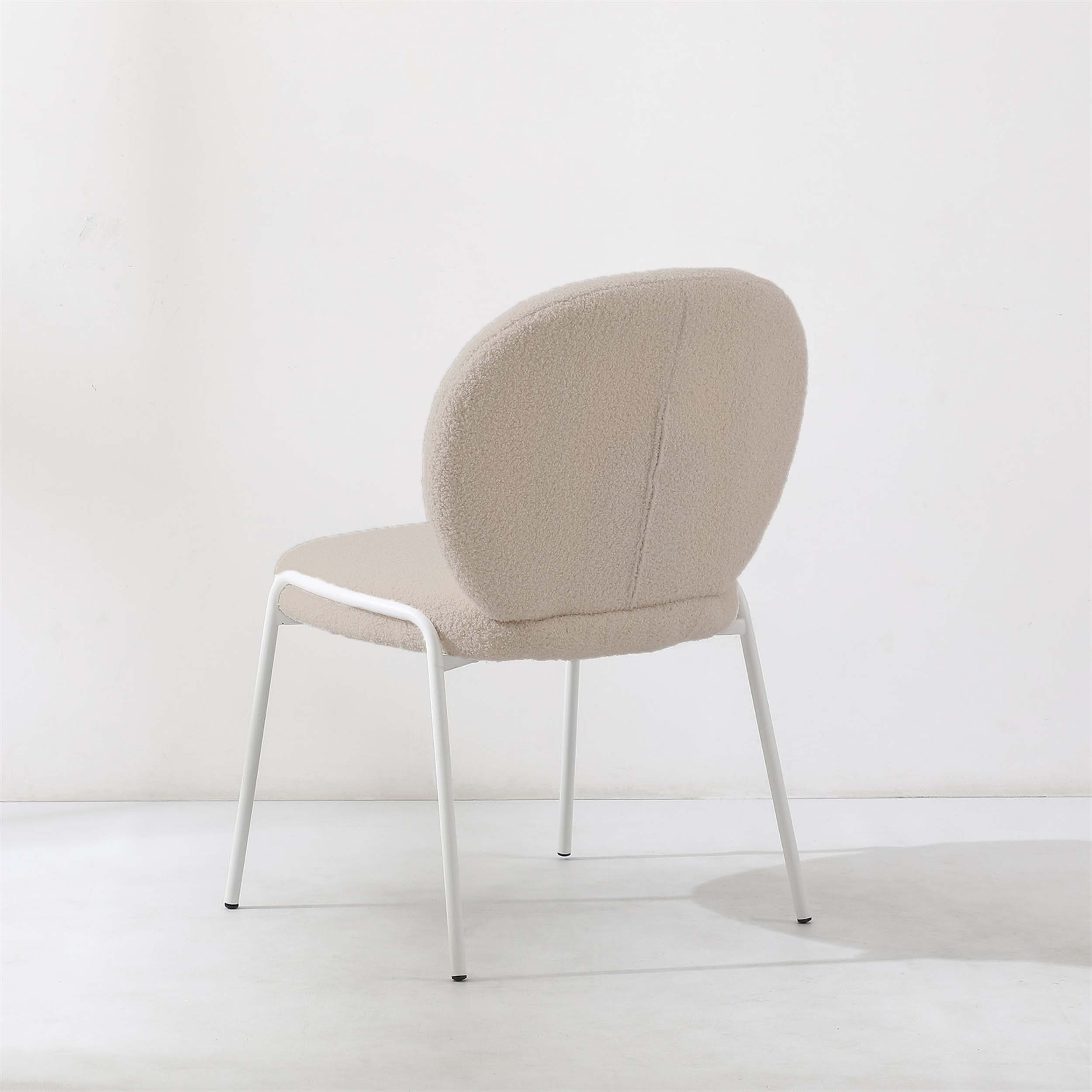 Dantel Sherpa Fabric Accent Chair