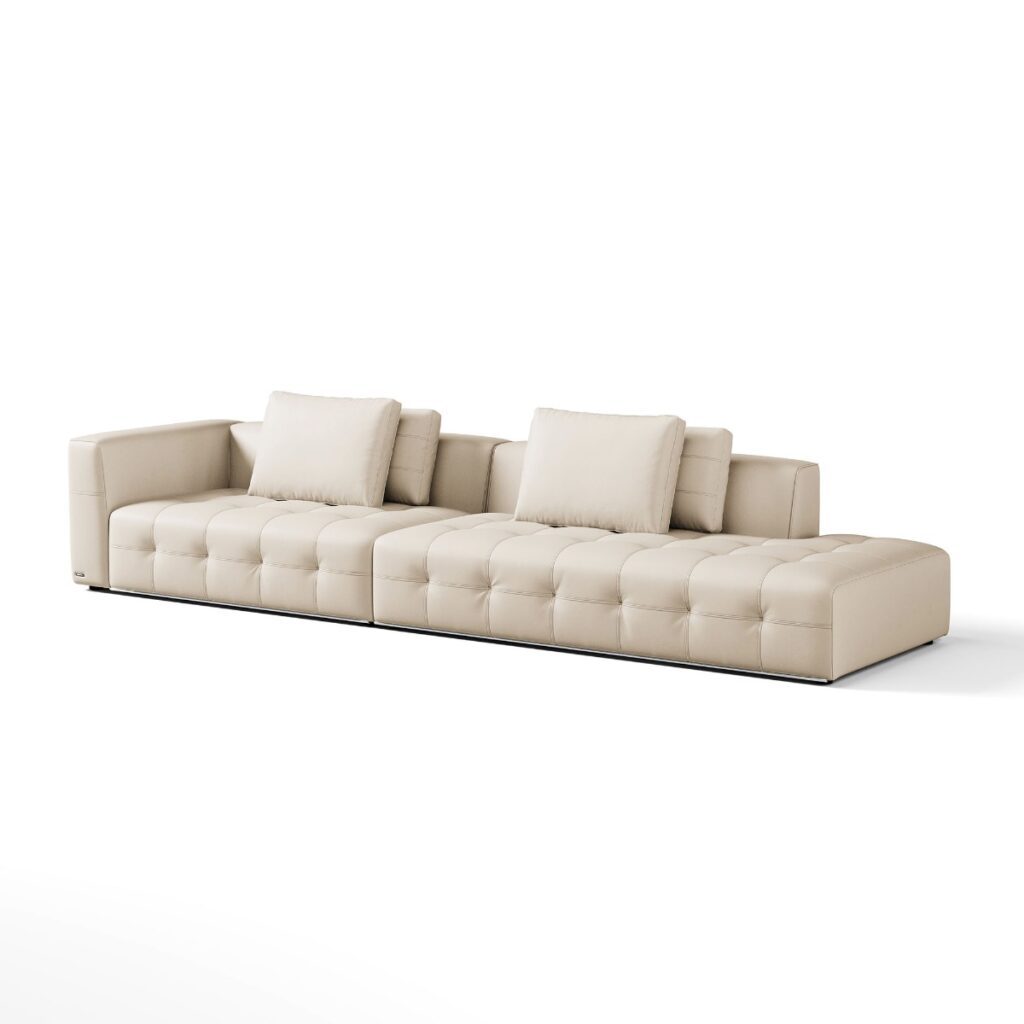 Senka 5-Seater Top Grain Leather Sofa