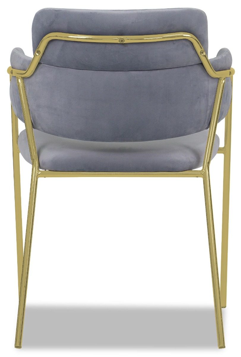 Emmiel Velvet Dining Chair with Gold Legs