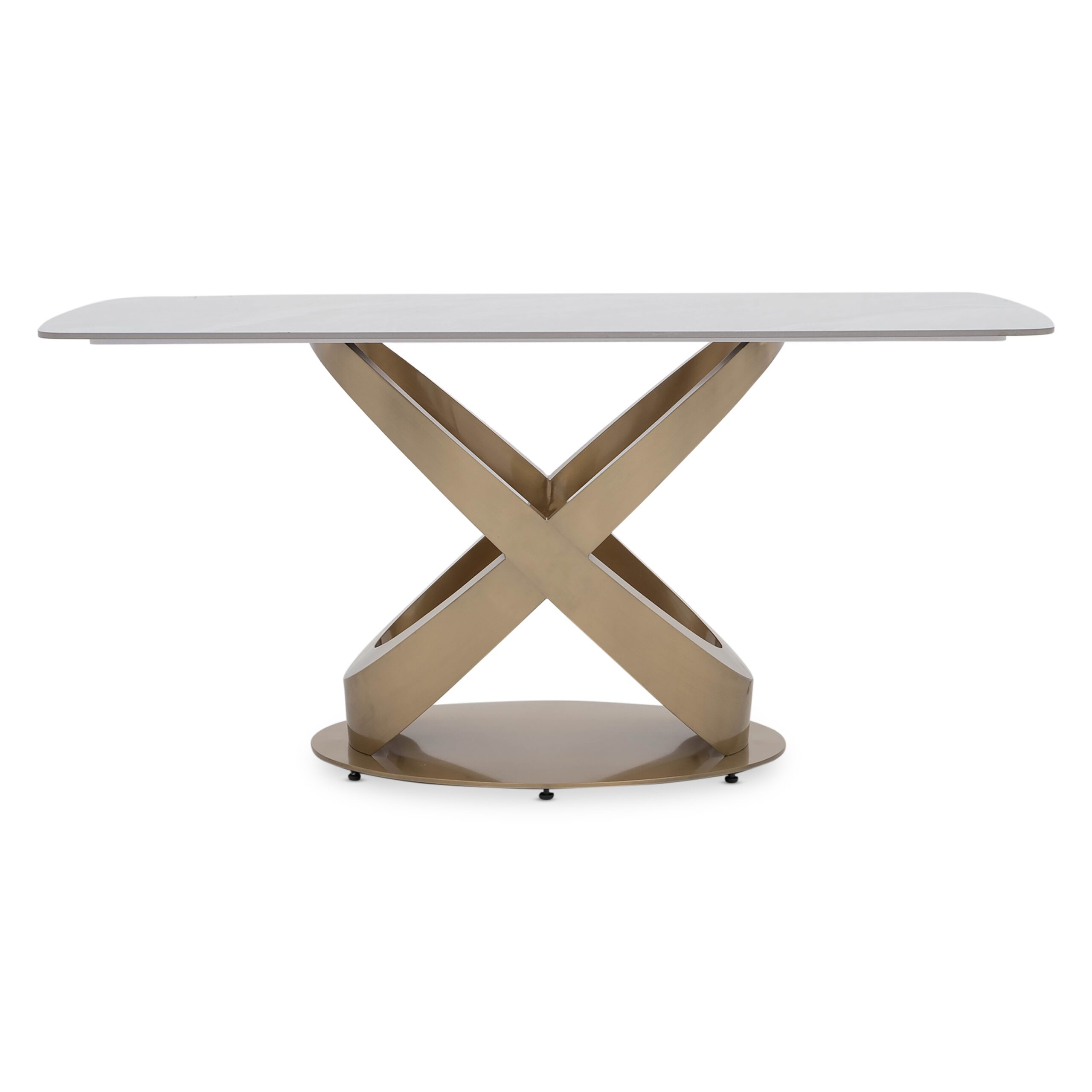 Rian II Modern Grey Sintered Stone Dining Table