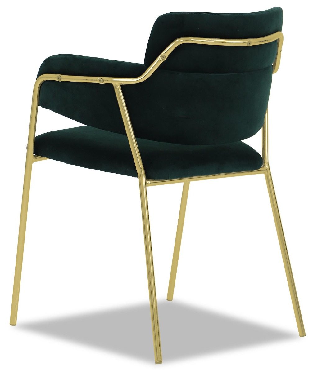 Emmiel Velvet Dining Chair with Gold Legs