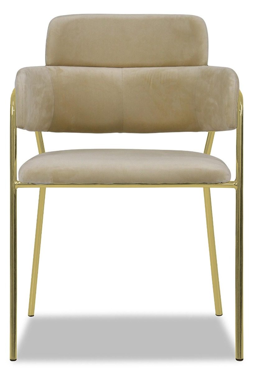 Emmiel Velvet Dining Chair with Gold Legs