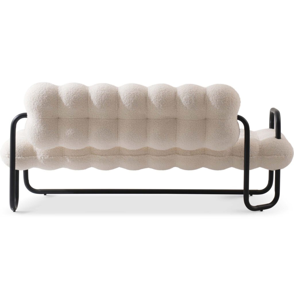Orae Cirrus 1.74M Upholstered Sherpa Bench – Ivory