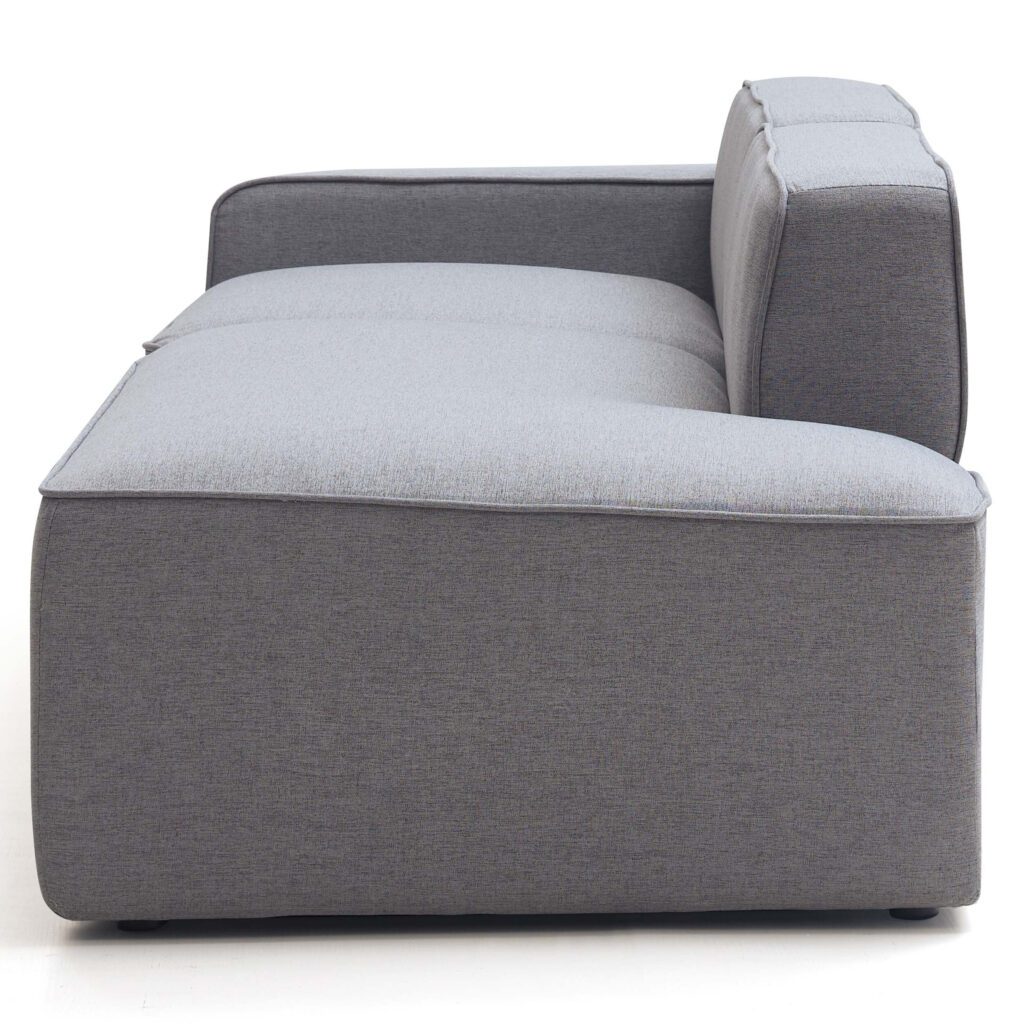 Tuomas 3-Seater Sofa with Ottoman – Light Grey
