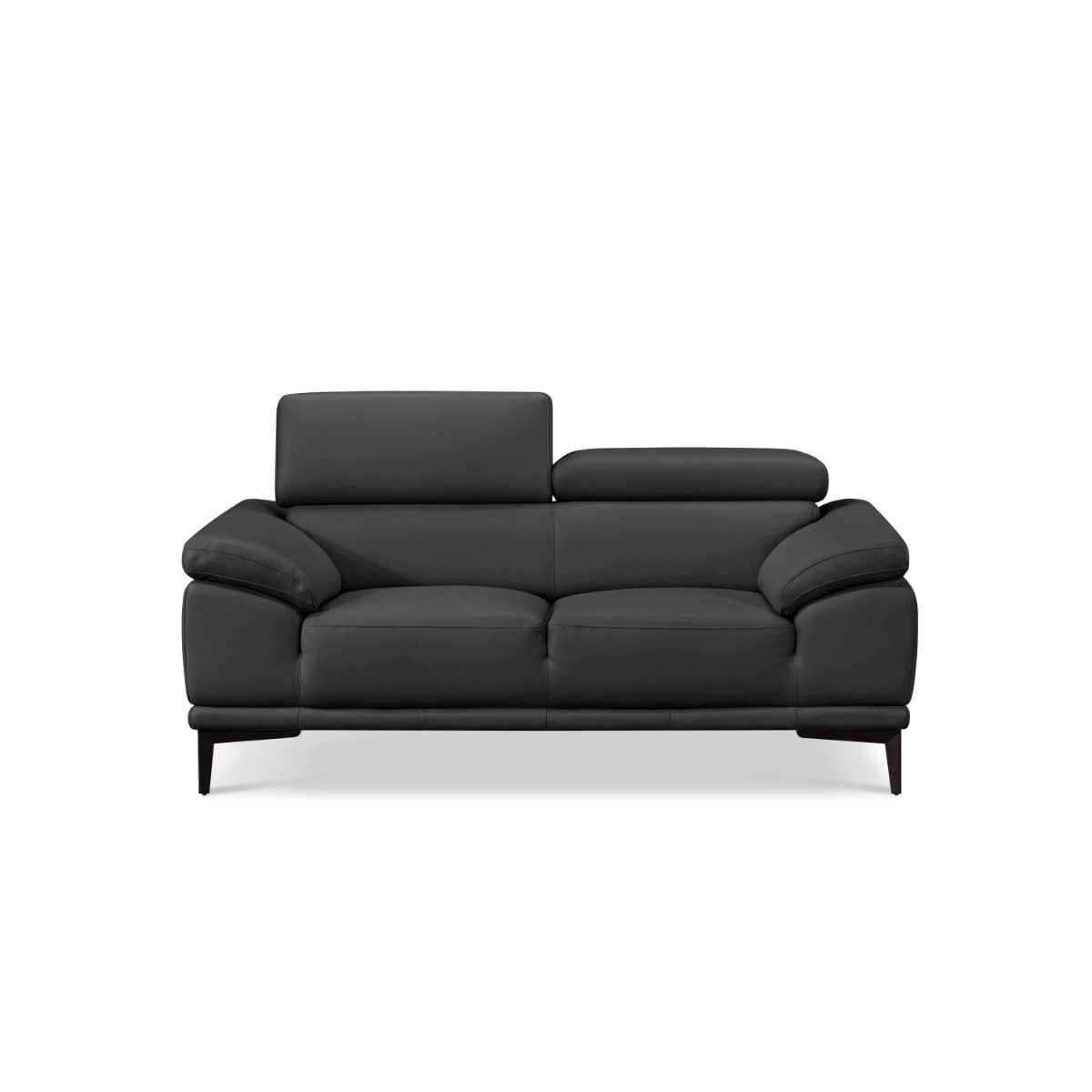 Zelma 2-Seater Full Leather Sofa with Adjustable Headrest