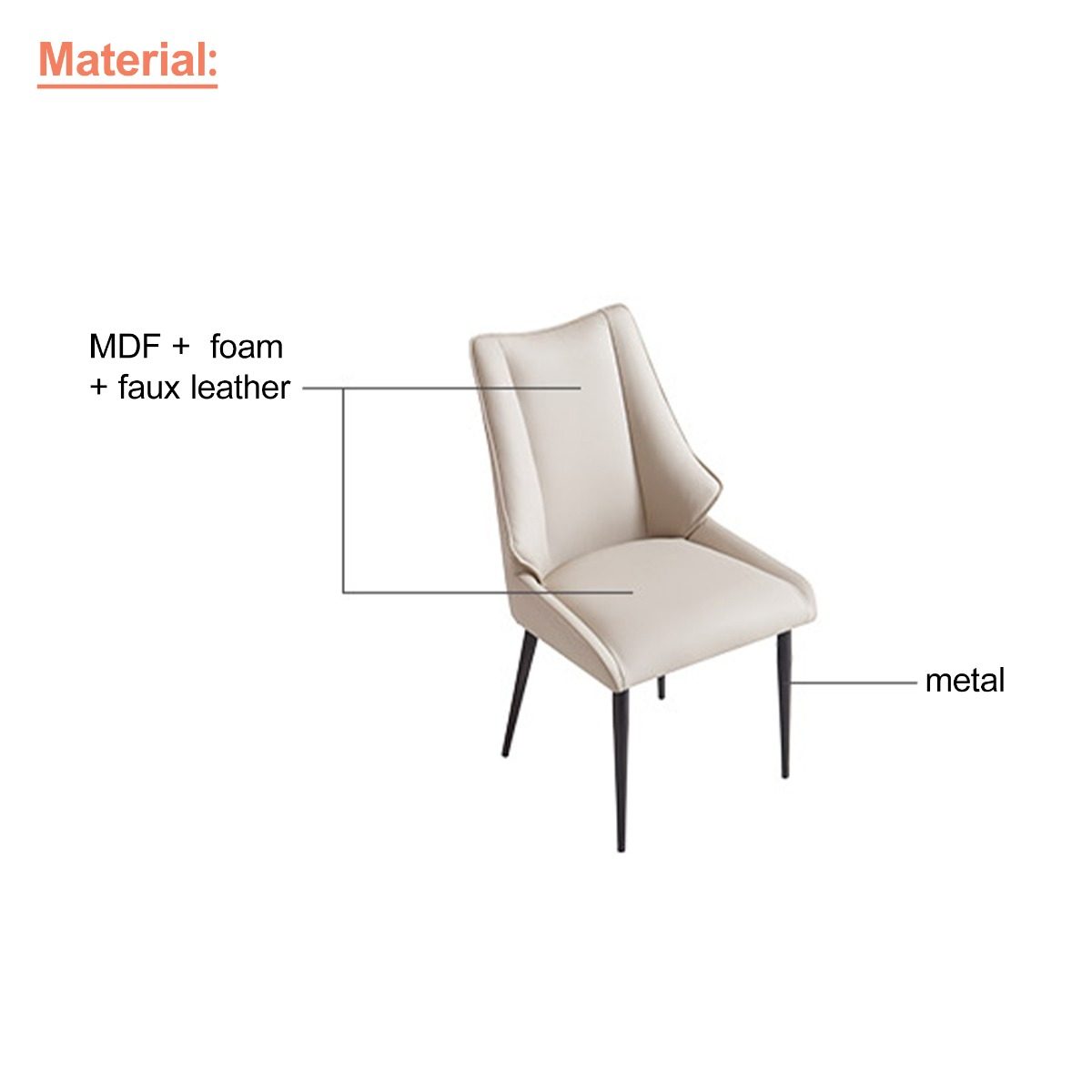 Arvid Faux Leather Dining Chair