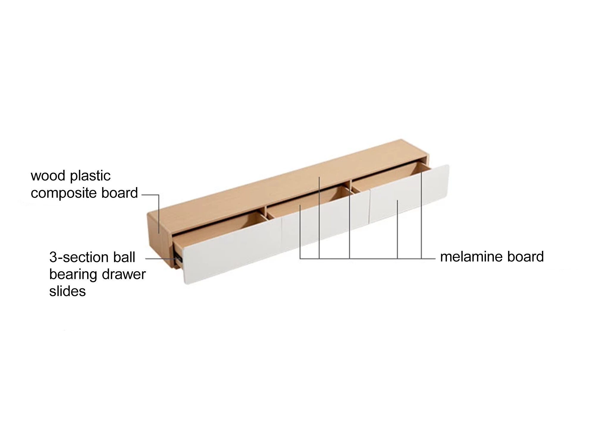 Ayelin TV Console (White/Natural)