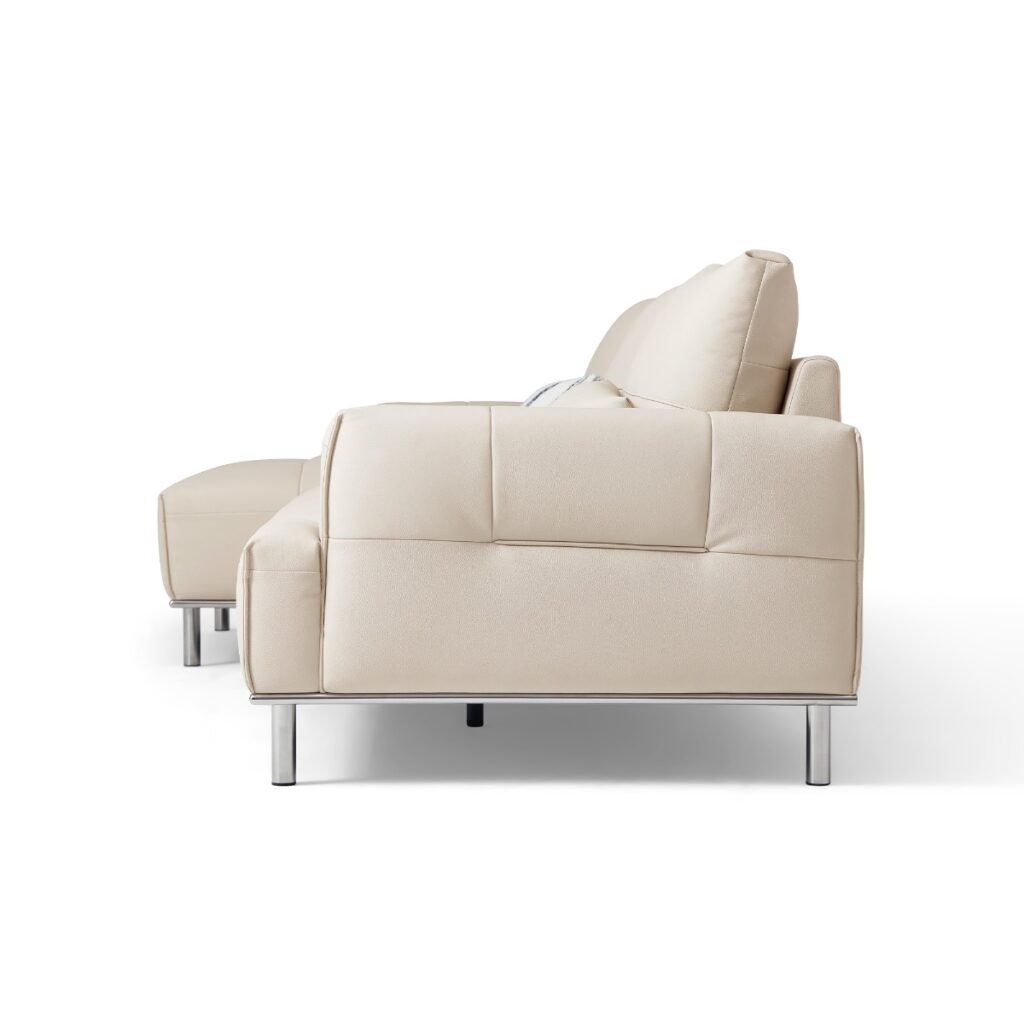 Scott 3-Seater Modular Sofa with Ottoman – Light Grey