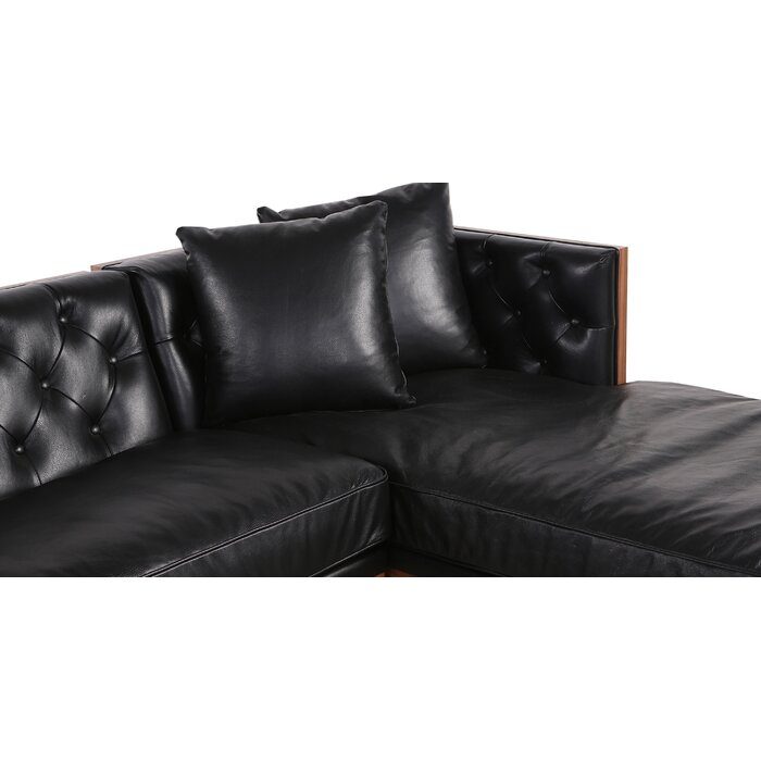 Lennox 2-Piece Leather Chaise Sectional