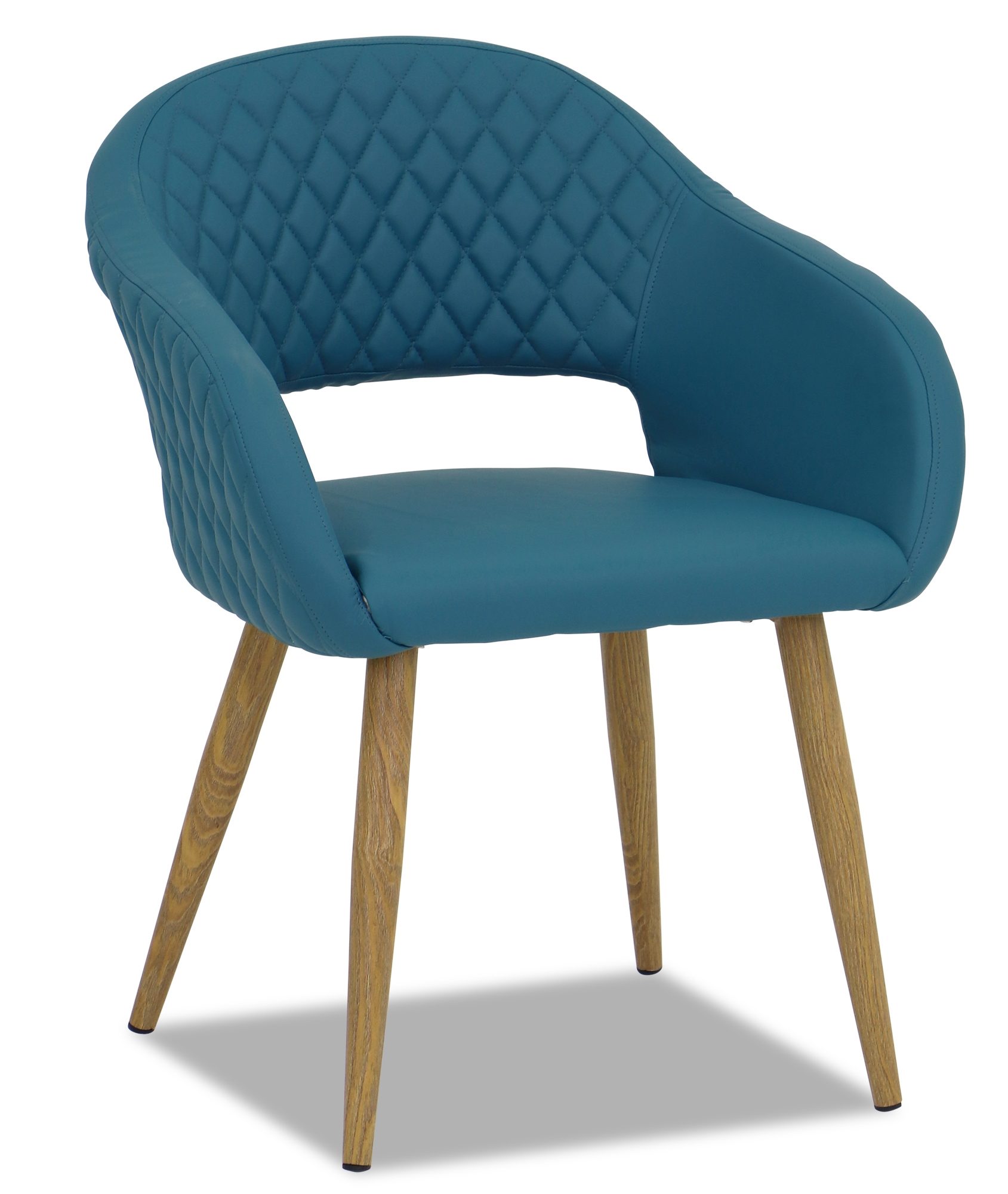 Kian Faux Leather Armchair – Teal