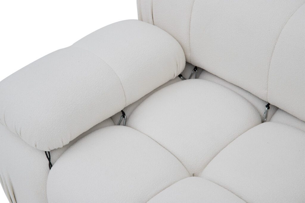 Gracie 2-Seater Sofa – White Boucle